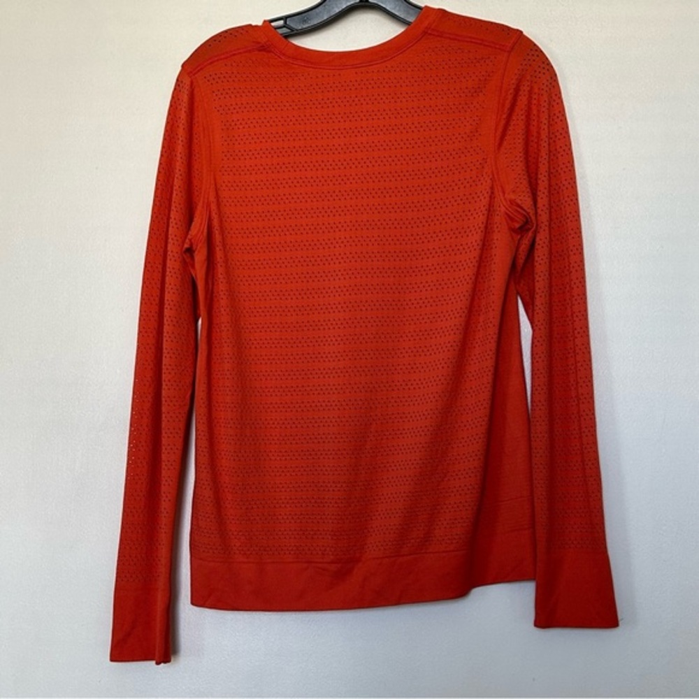Lululemon Breeze By Long Sleeve Orange- Size 6 Medium - Picture 4 of 10